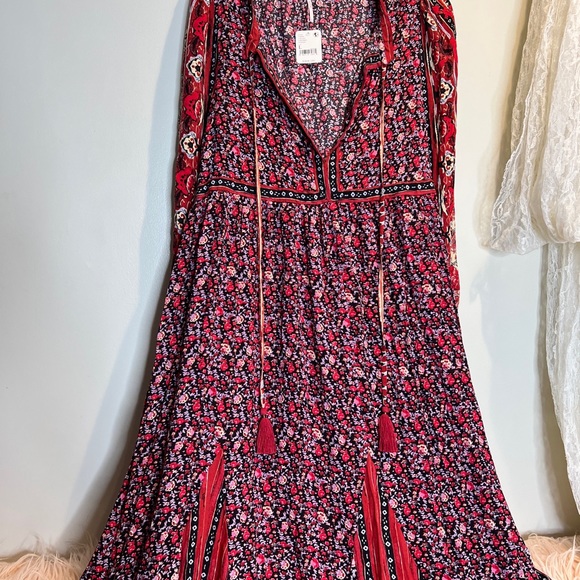 Free People Happy Feelings Printed Midi Dress - Picture 6 of 8